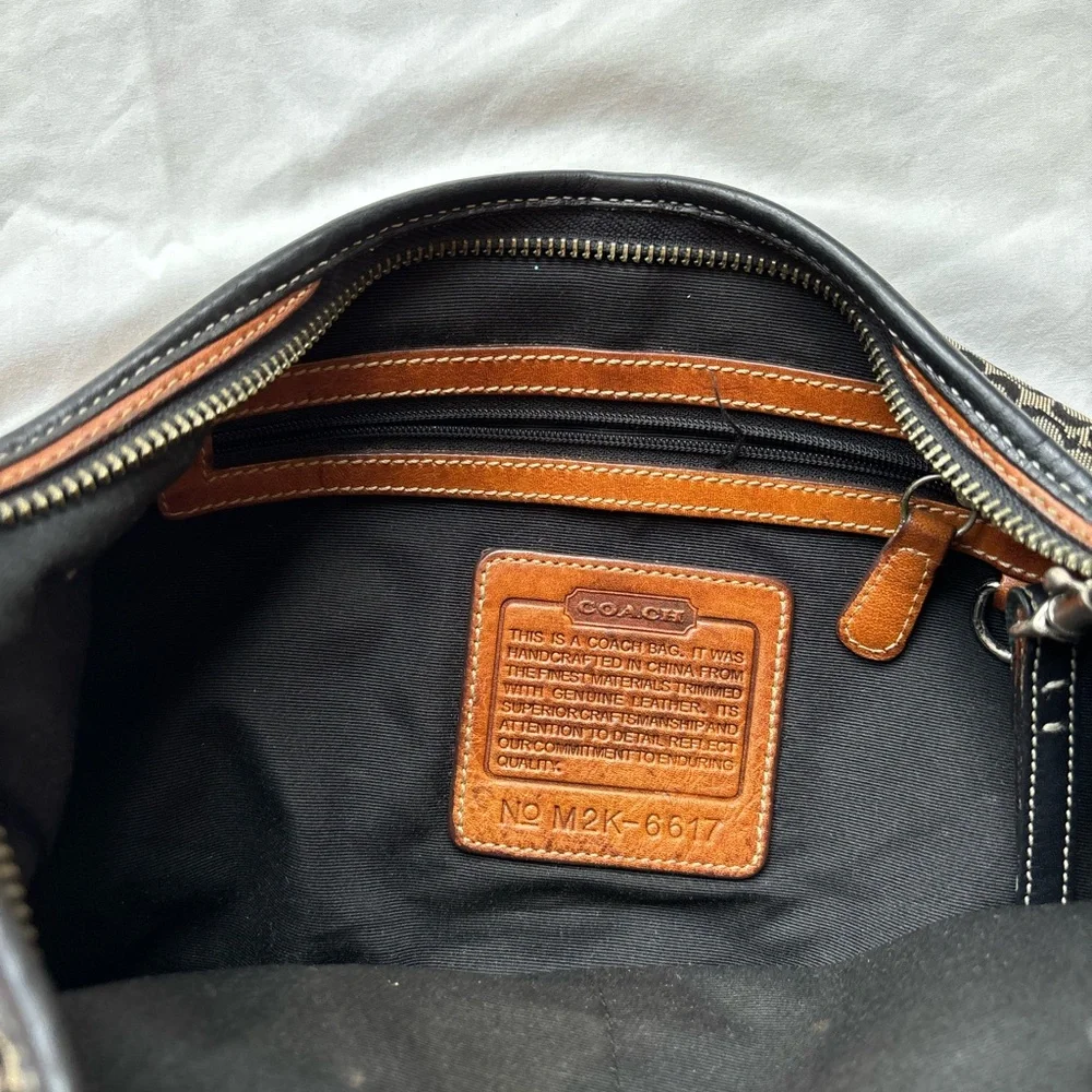 Coach Vintage Signature Black Hobo Bag with signature C’s